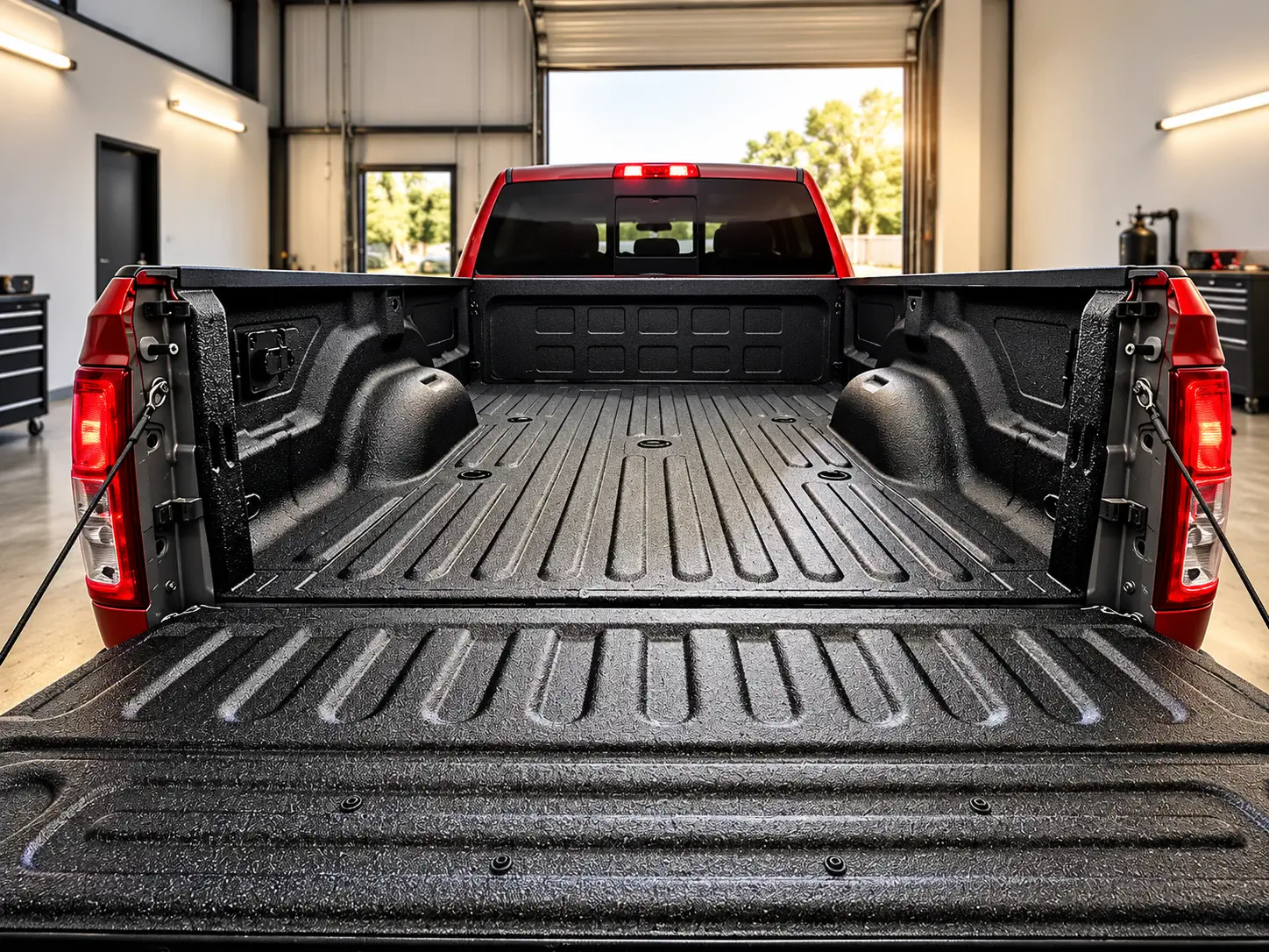 Red truck bedliner