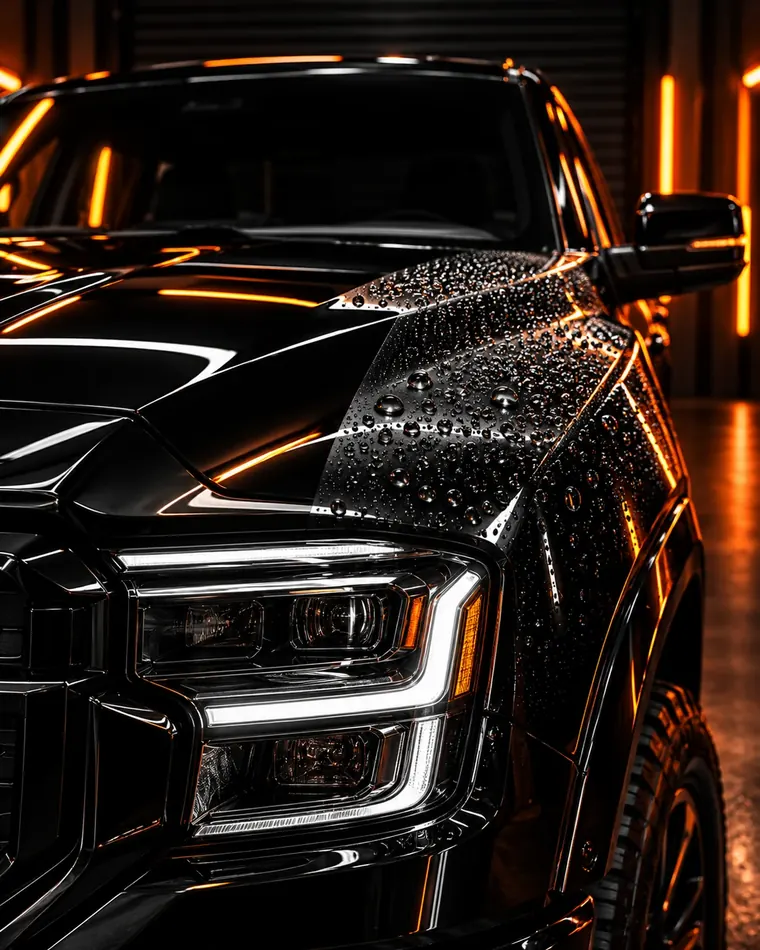 Paint protection film and ceramic coating on a vehicle in Houston